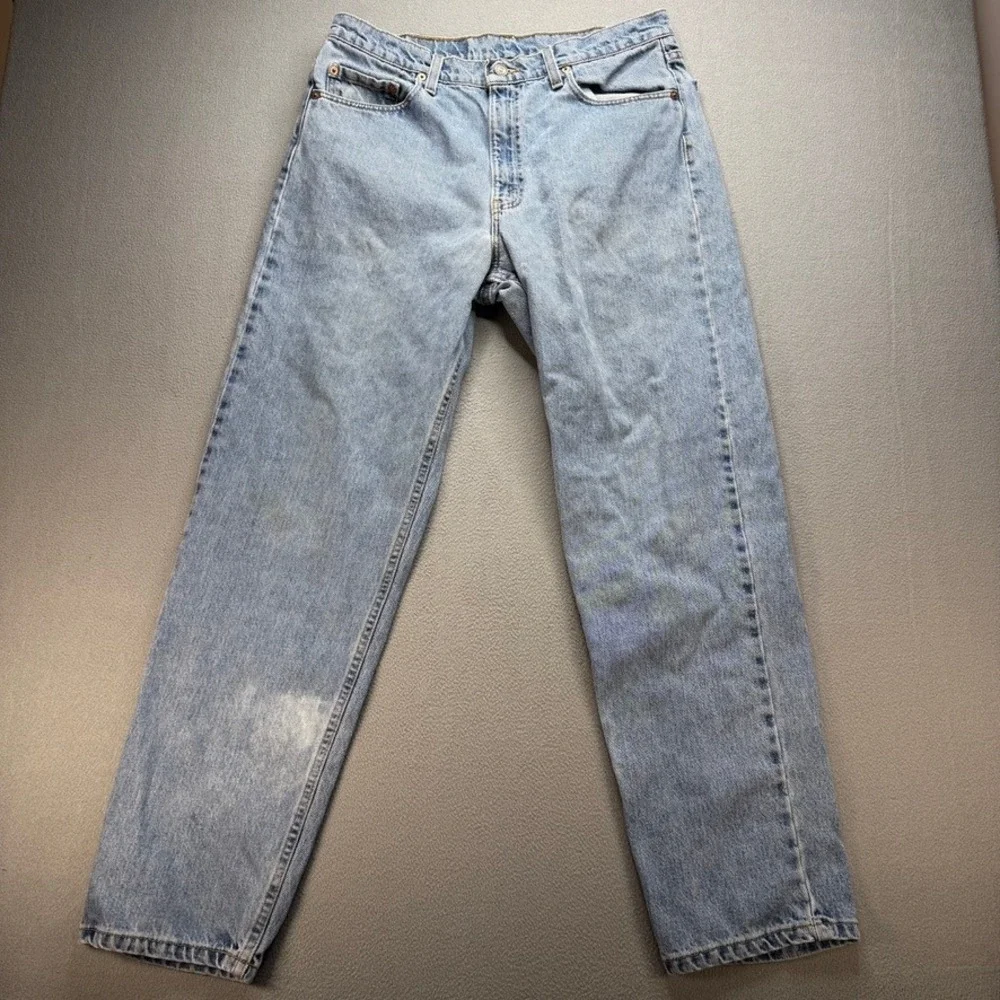 Vintage Levi's Jeans 550 Relaxed Fit‎ 36x32 Light Wash 90s Made in USA Tapered